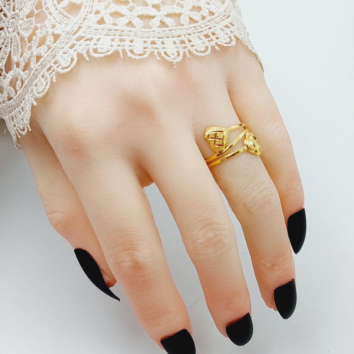 21K Gold Rose Ring by Saeed Jewelry - Image 4