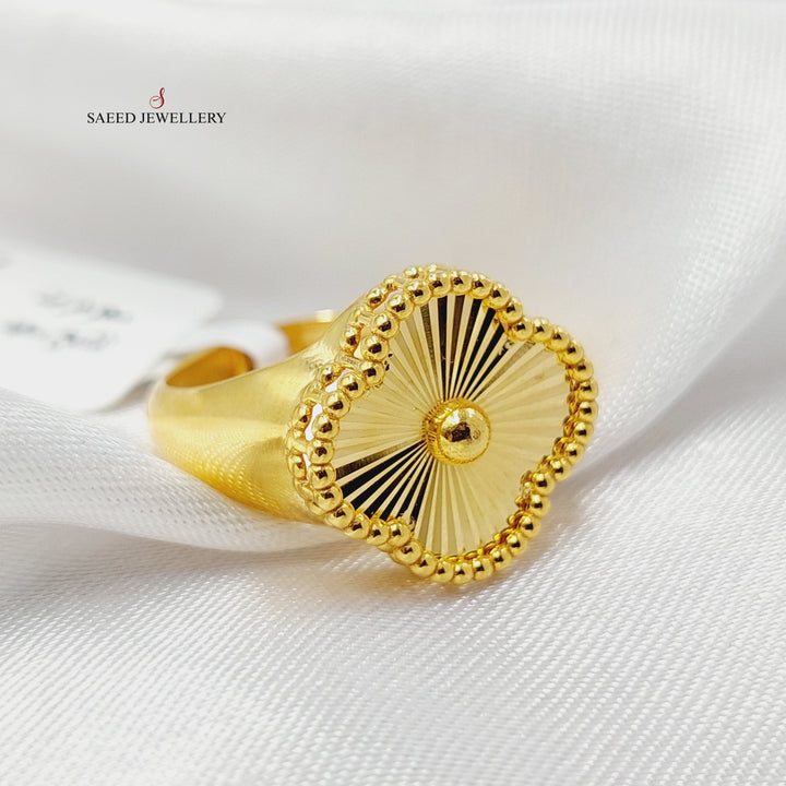 21K Gold Clover Ring by Saeed Jewelry - Image 1