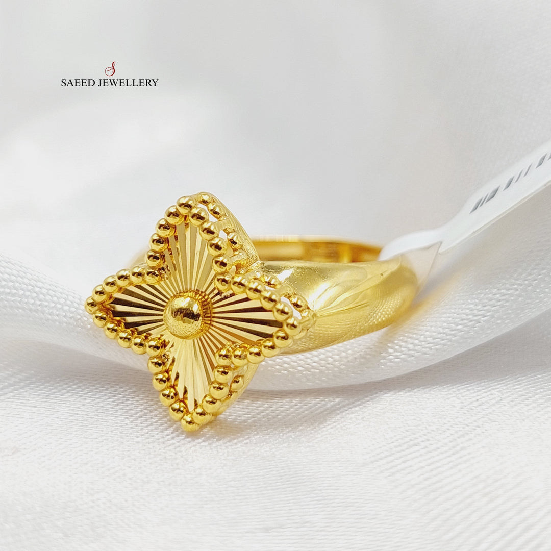 21K Gold Clover Ring by Saeed Jewelry - Image 1