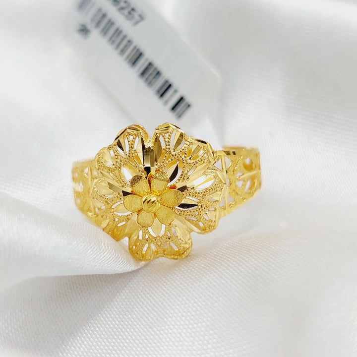 21K Gold Rose Ring by Saeed Jewelry - Image 3