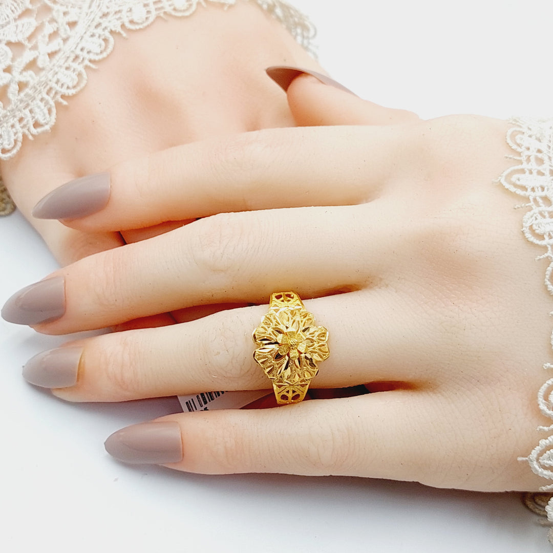 21K Gold Rose Ring by Saeed Jewelry - Image 4