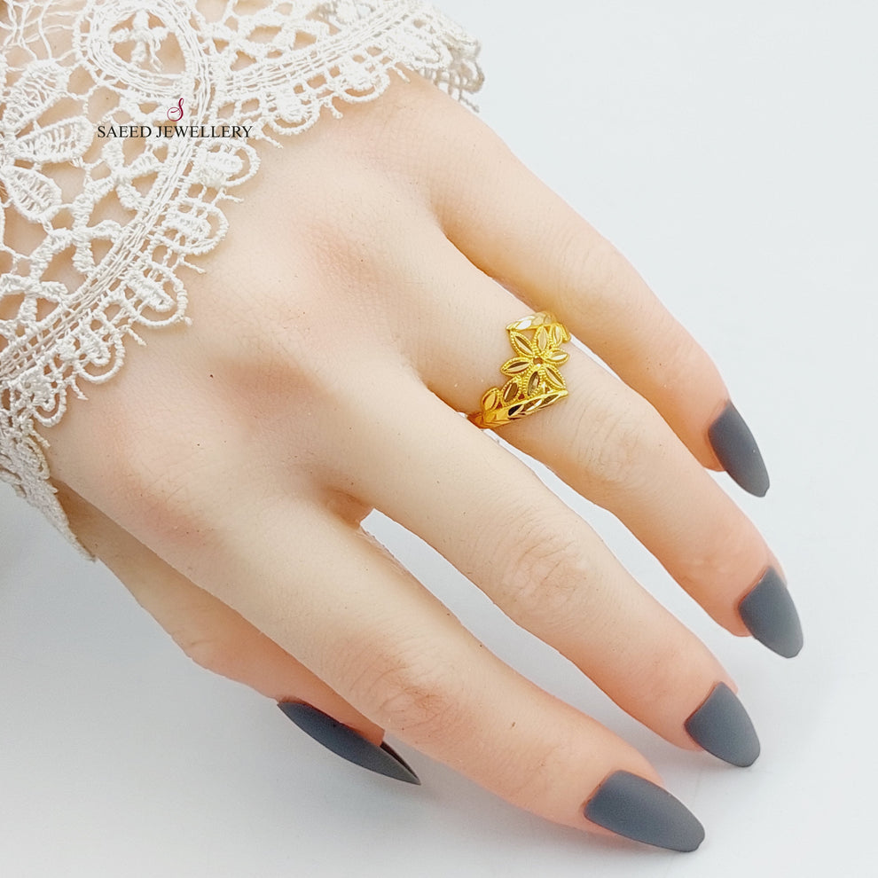 21K Gold Clover Ring by Saeed Jewelry - Image 3