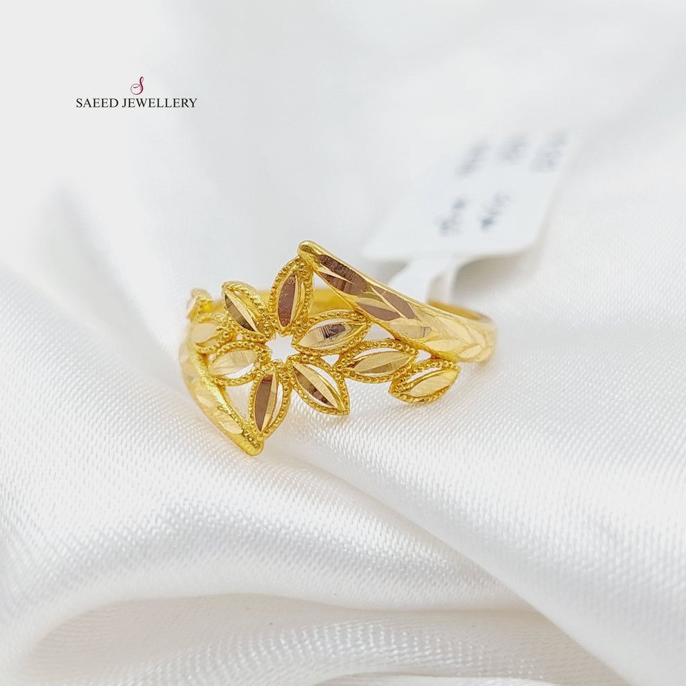 21K Gold Clover Ring by Saeed Jewelry - Image 6