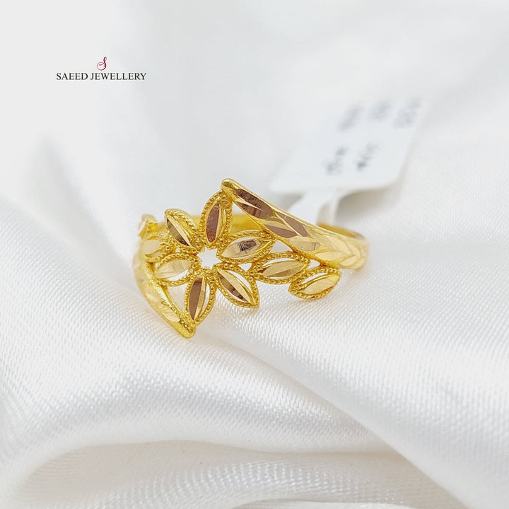 21K Gold Clover Ring by Saeed Jewelry - Image 5