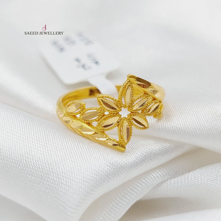 21K Gold Clover Ring by Saeed Jewelry - Image 1