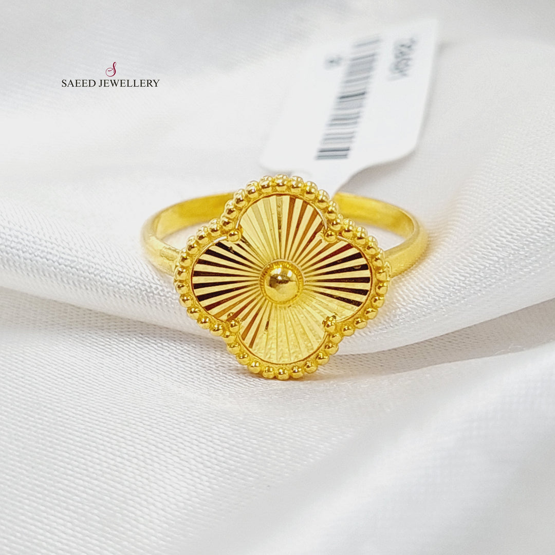 21K Gold Clover Ring by Saeed Jewelry - Image 1