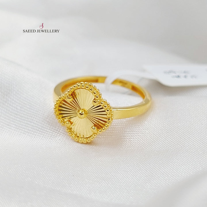 21K Gold Clover Ring by Saeed Jewelry - Image 1