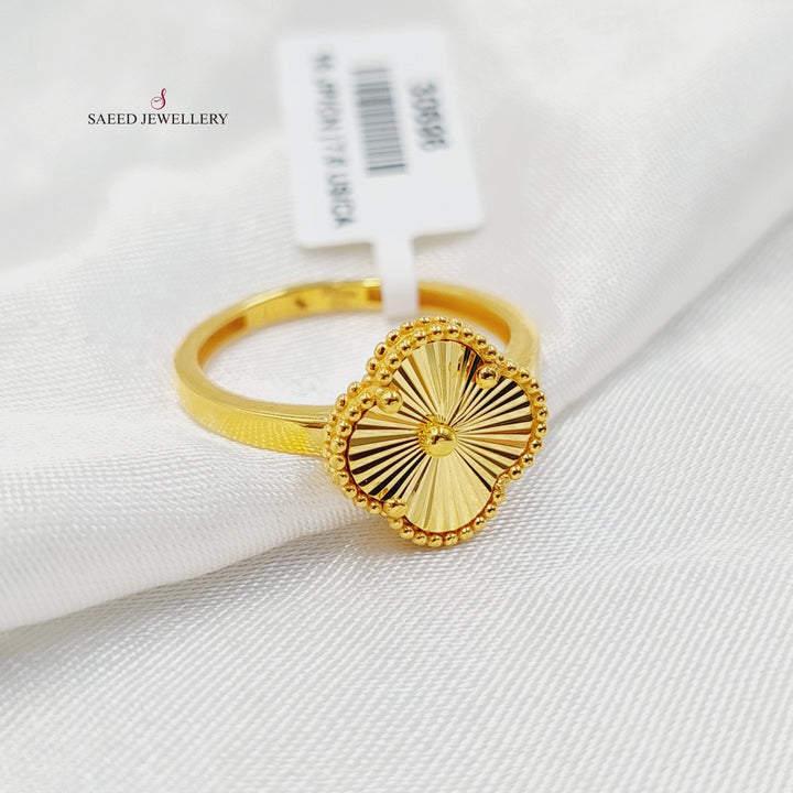 21K Gold Clover Ring by Saeed Jewelry - Image 2