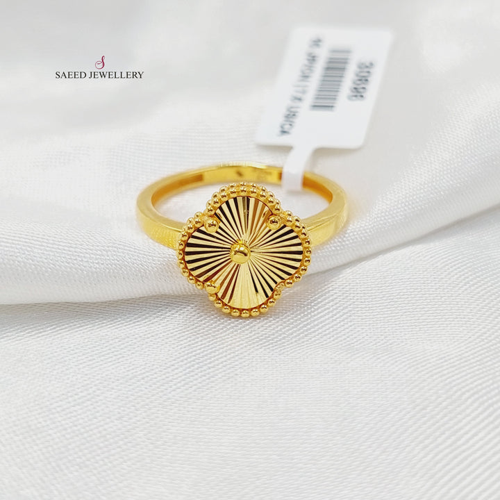 21K Gold Clover Ring by Saeed Jewelry - Image 3