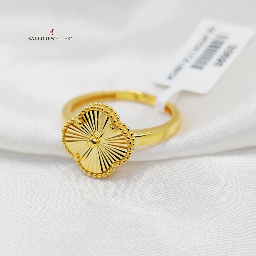 21K Gold Clover Ring by Saeed Jewelry - Image 1