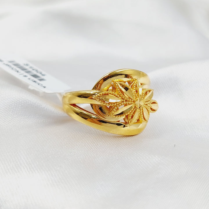 21K Gold Rose Ring by Saeed Jewelry - Image 3