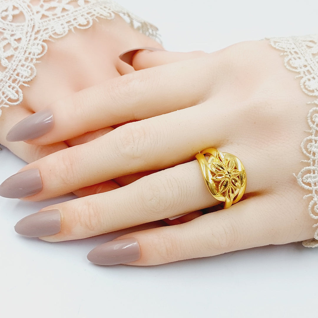 21K Gold Rose Ring by Saeed Jewelry - Image 4