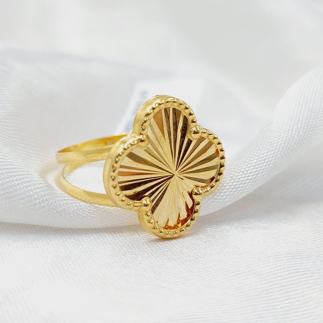 21K Gold Clover Ring by Saeed Jewelry - Image 4