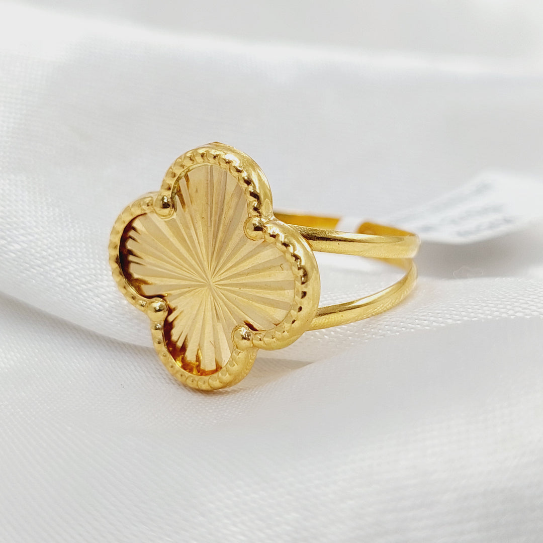 21K Gold Clover Ring by Saeed Jewelry - Image 5