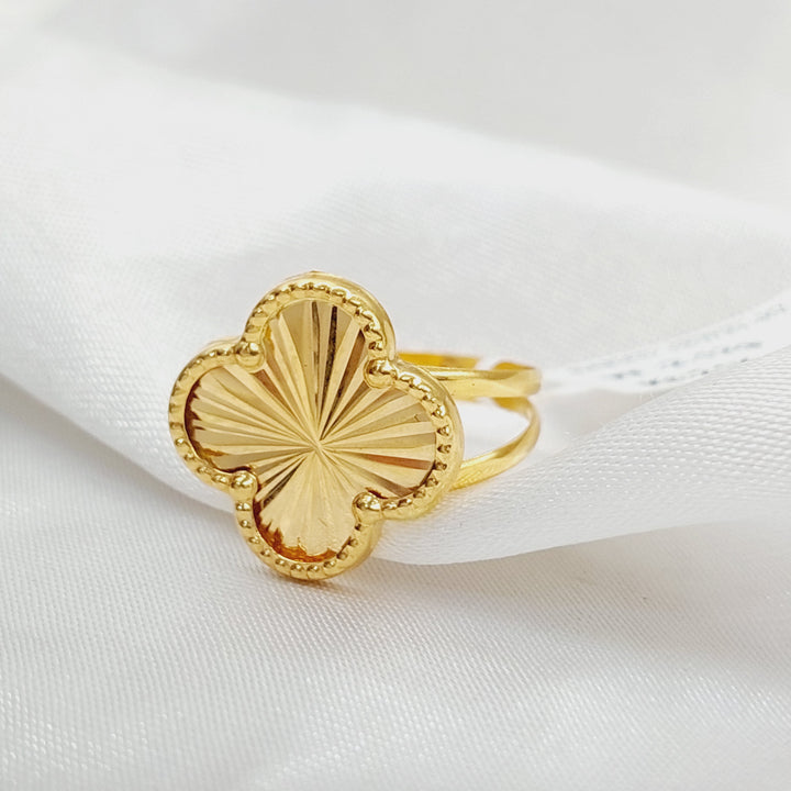 21K Gold Clover Ring by Saeed Jewelry - Image 6