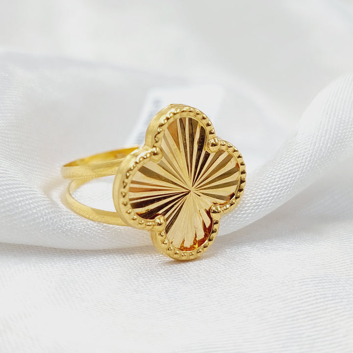 21K Gold Clover Ring by Saeed Jewelry - Image 2