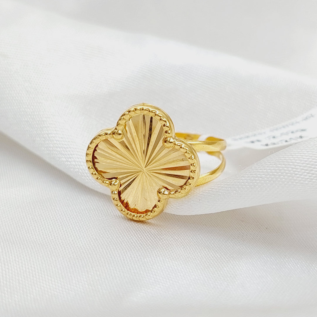 21K Gold Clover Ring by Saeed Jewelry - Image 5