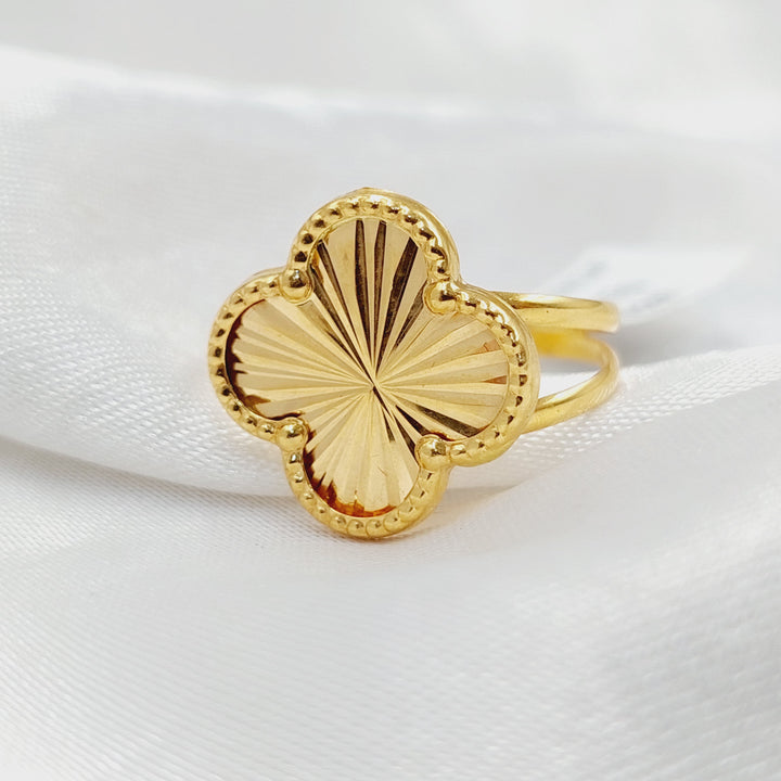 21K Gold Clover Ring by Saeed Jewelry - Image 1