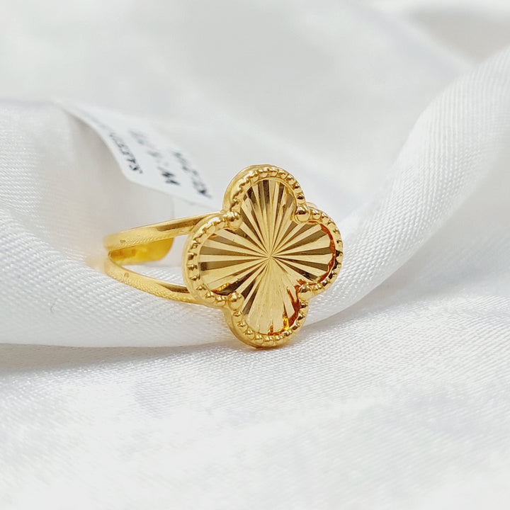 21K Gold Clover Ring by Saeed Jewelry - Image 2