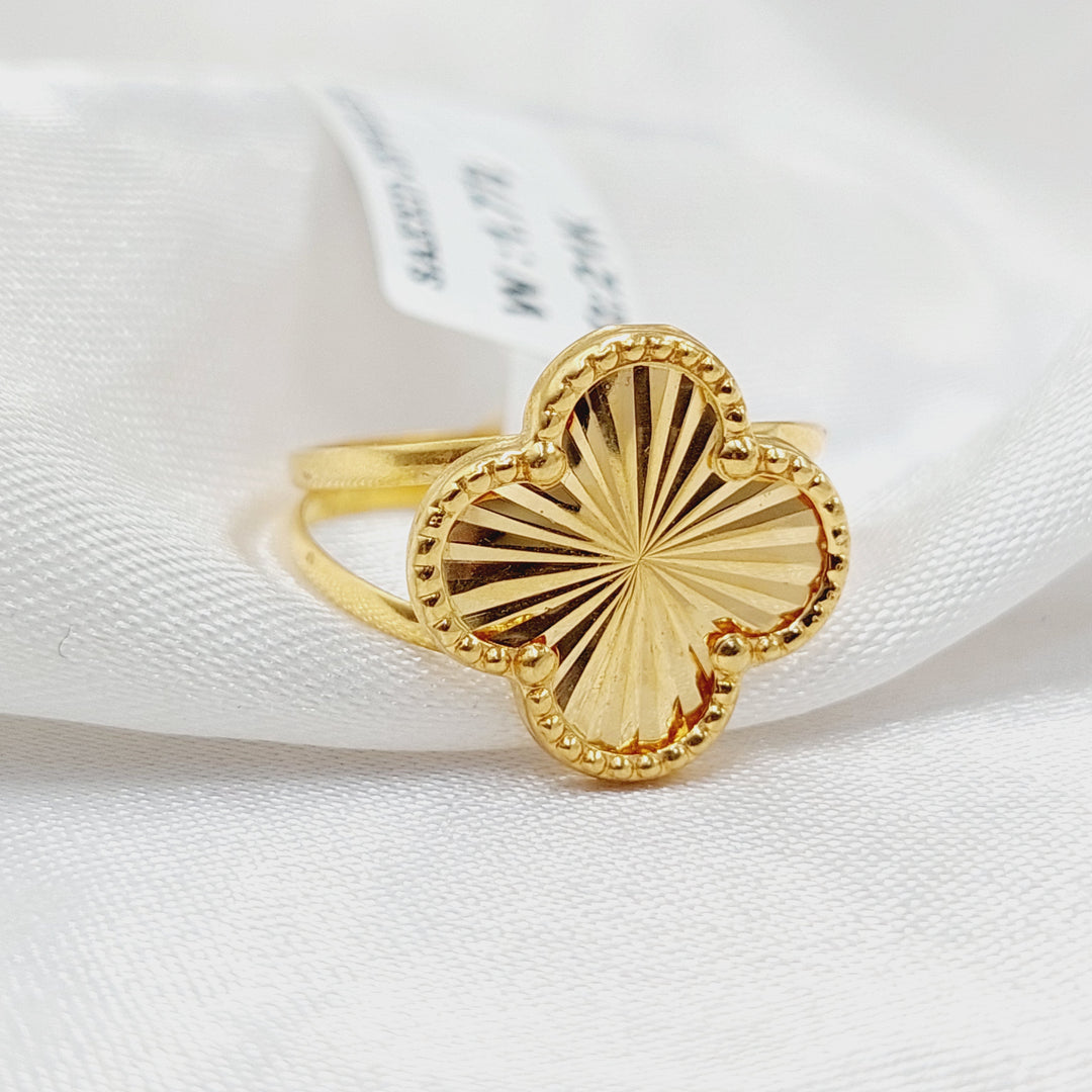 21K Gold Clover Ring by Saeed Jewelry - Image 4