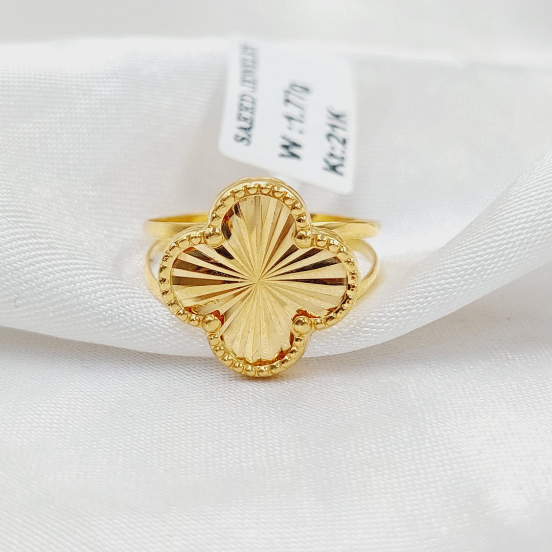 21K Gold Clover Ring by Saeed Jewelry - Image 5