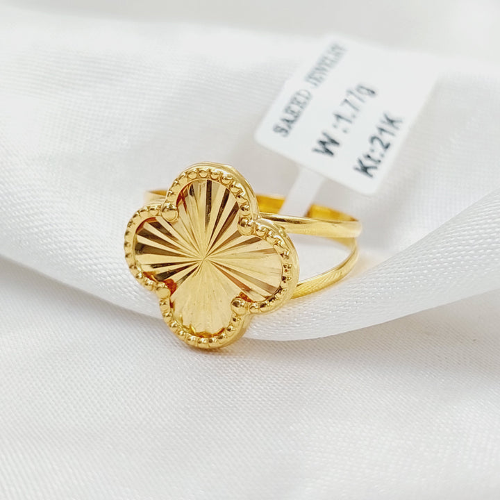 21K Gold Clover Ring by Saeed Jewelry - Image 1