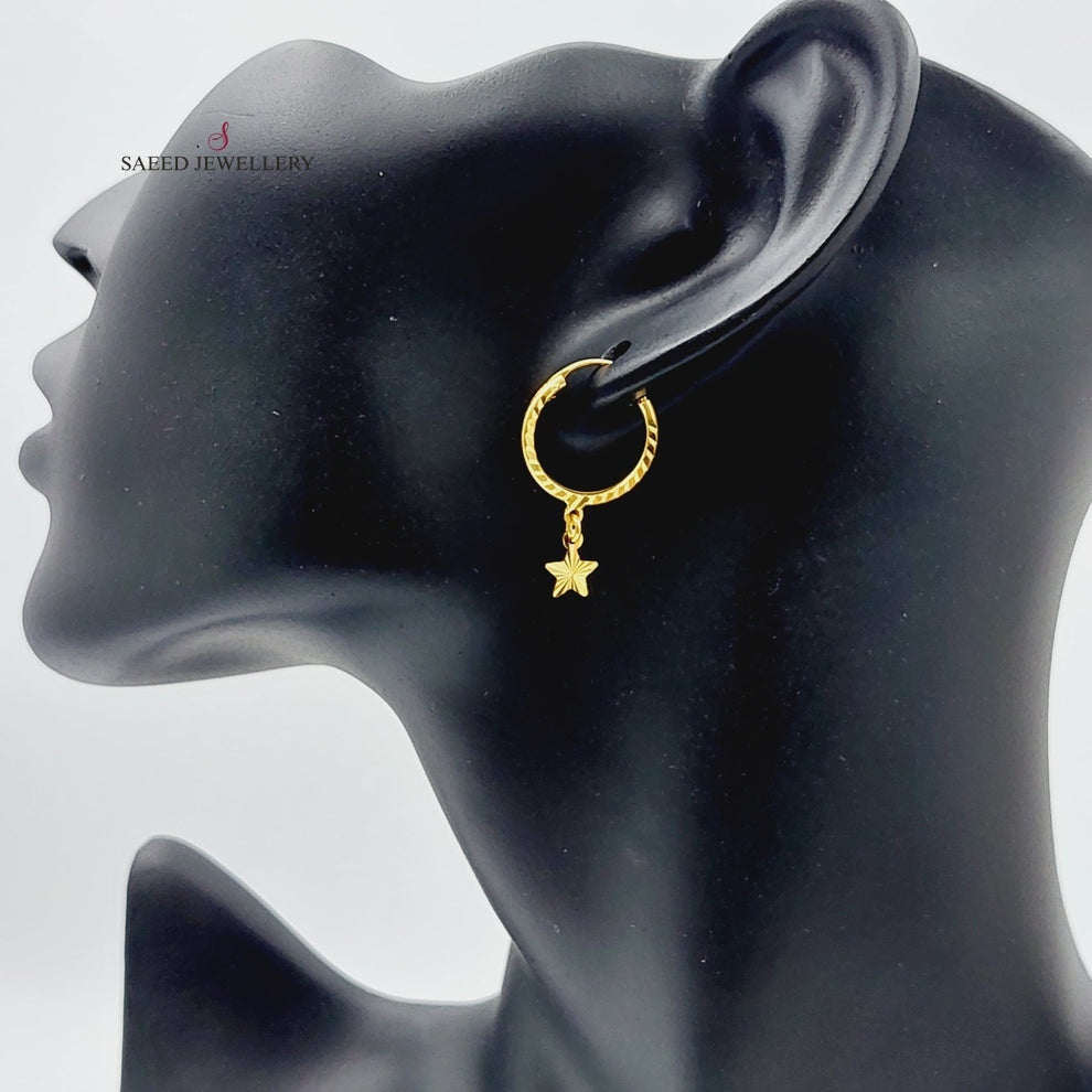 21K Gold Hoop Earrings by Saeed Jewelry - Image 6