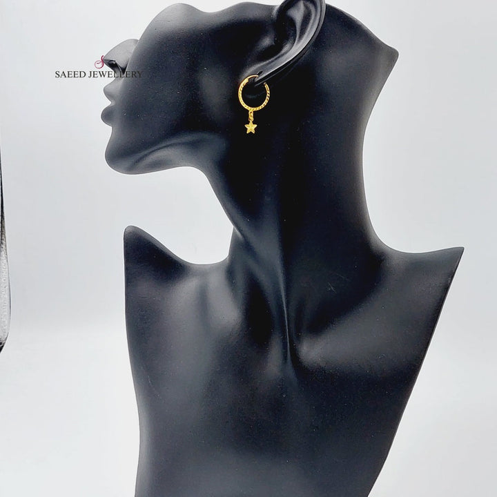 21K Gold Hoop Earrings by Saeed Jewelry - Image 8