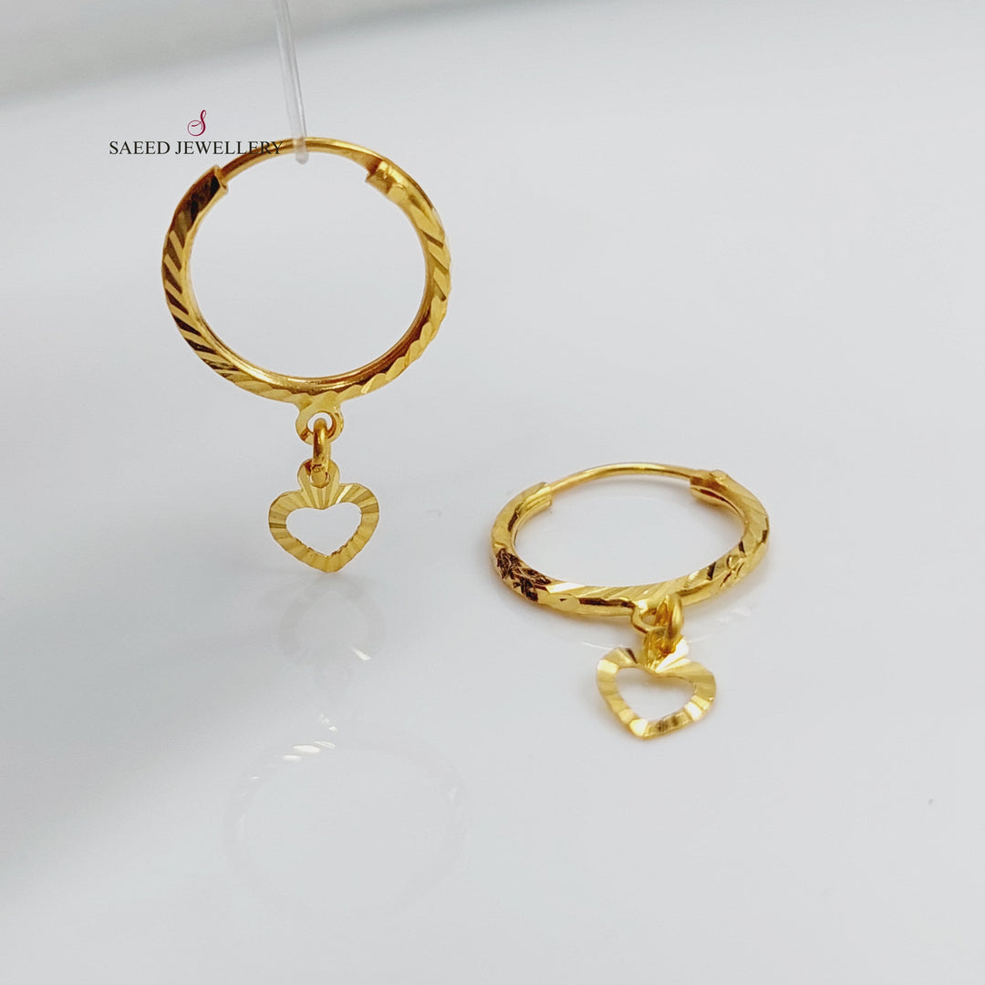 21K Gold Hoop Earrings by Saeed Jewelry - Image 5