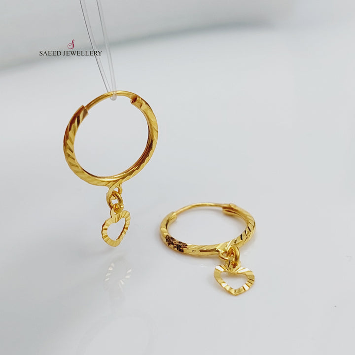 21K Gold Hoop Earrings by Saeed Jewelry - Image 6