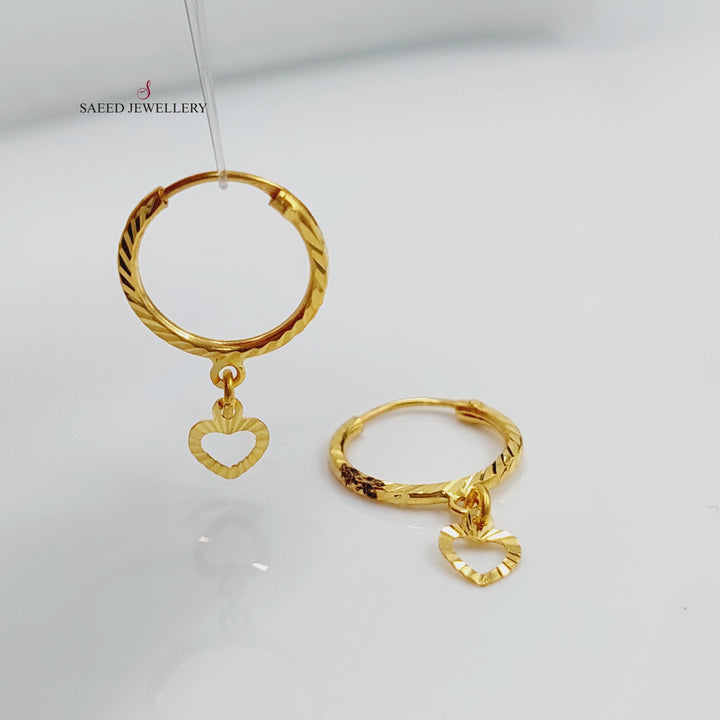 21K Gold Hoop Earrings by Saeed Jewelry - Image 1