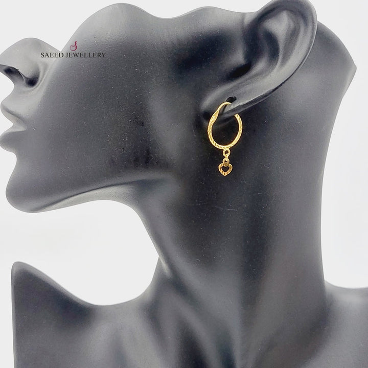 21K Gold Hoop Earrings by Saeed Jewelry - Image 2