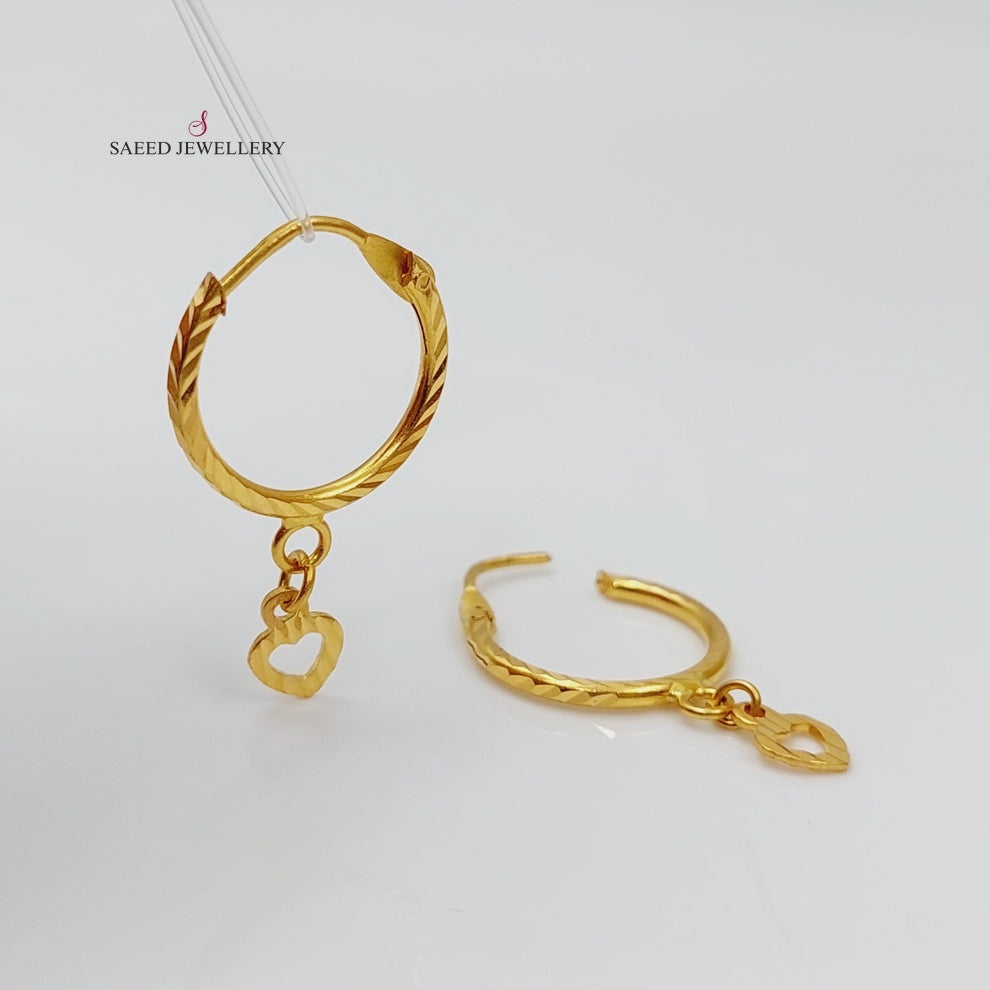 21K Gold Hoop Earrings by Saeed Jewelry - Image 5