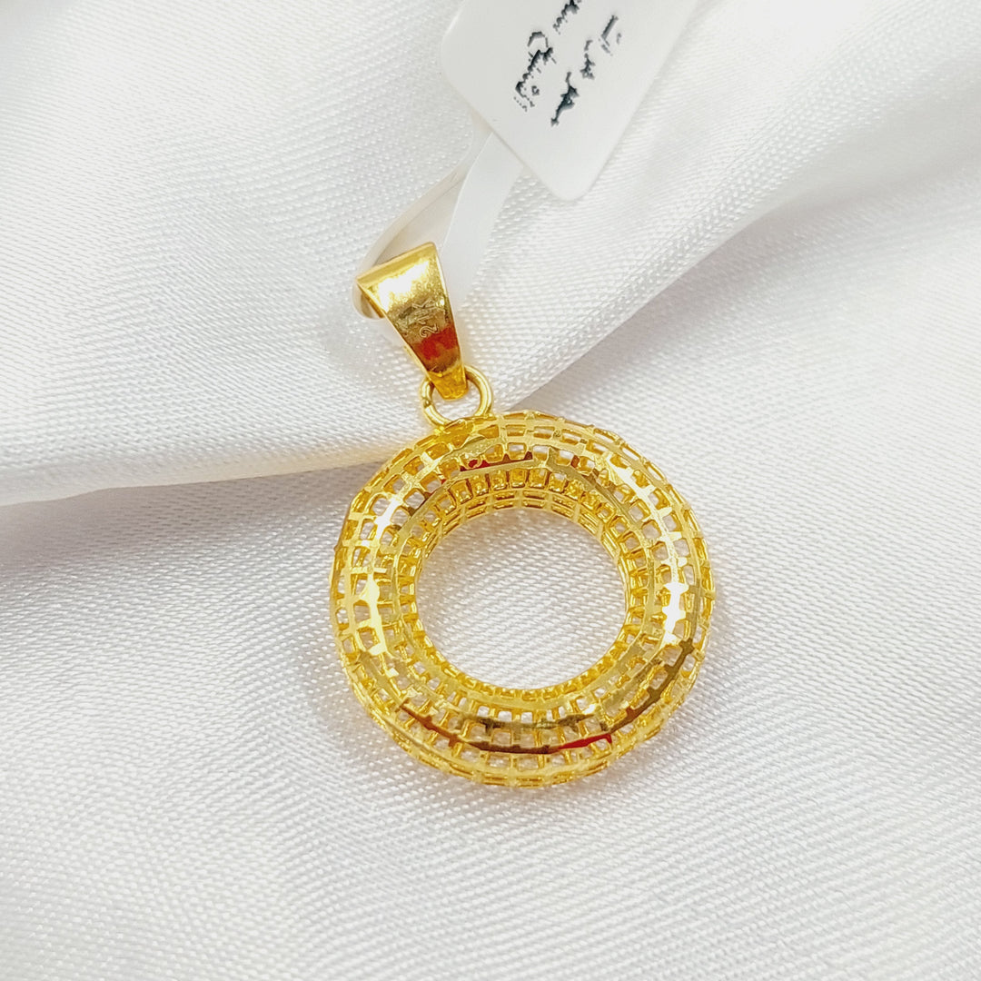 21K Gold Rounded Pendant by Saeed Jewelry - Image 1