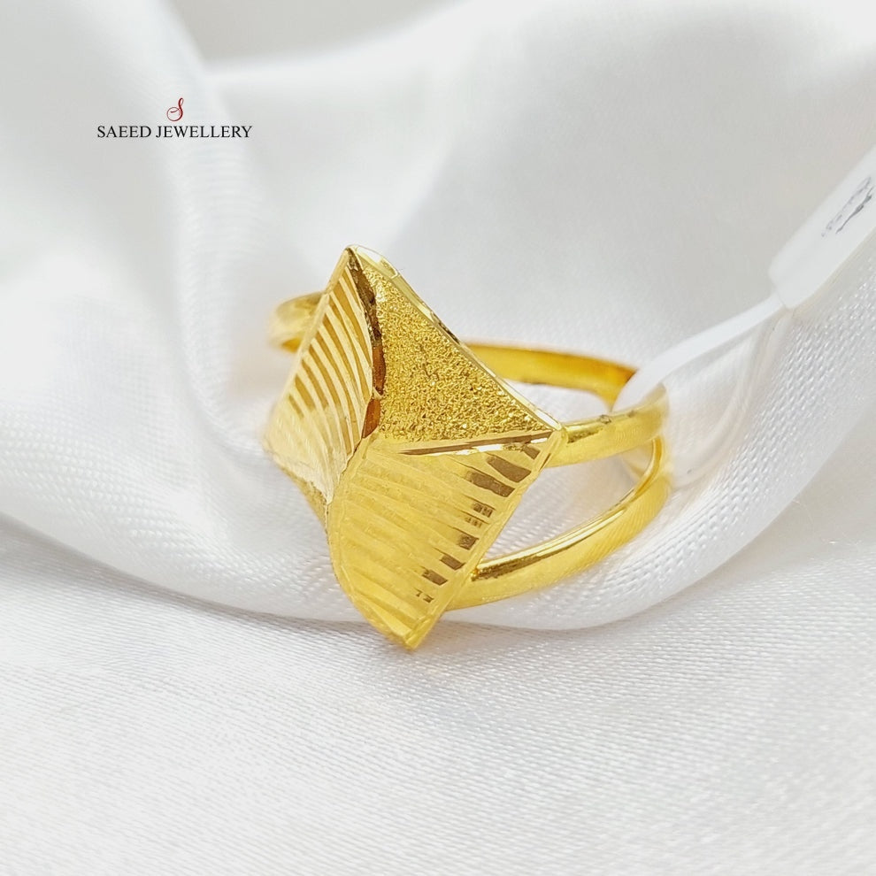 21K Gold Sanded Ring by Saeed Jewelry - Image 4