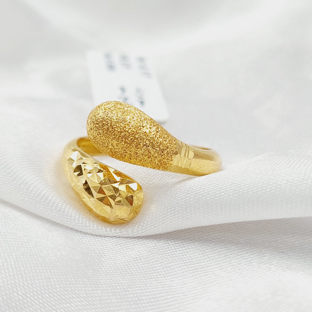 21K Gold Sanded Ring by Saeed Jewelry - Image 4