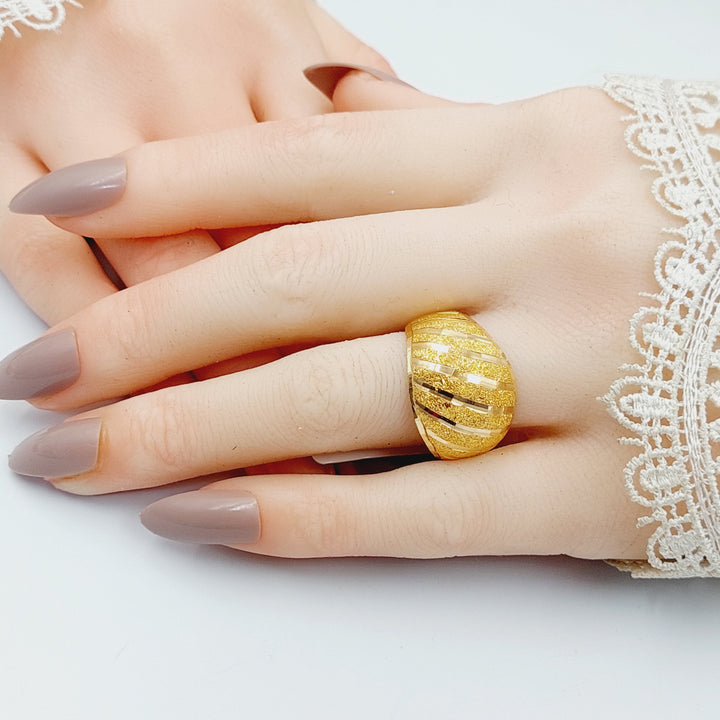 21K Gold Sanded Ring by Saeed Jewelry - Image 4