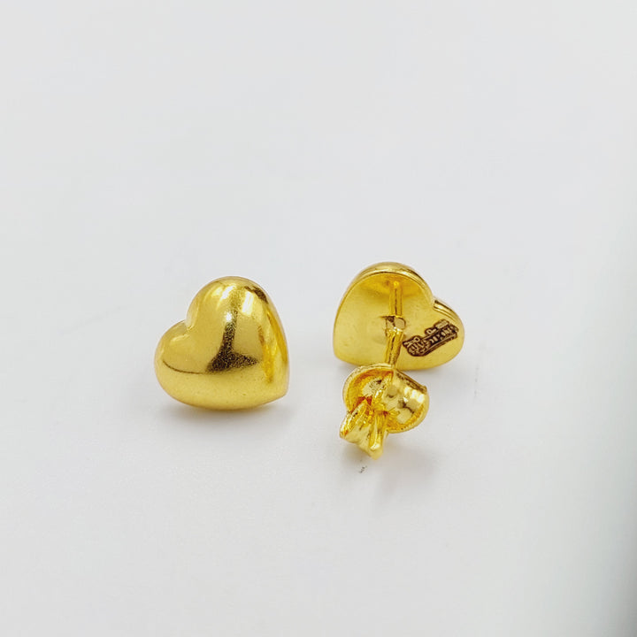 21K Gold Screw Earrings by Saeed Jewelry - Image 3