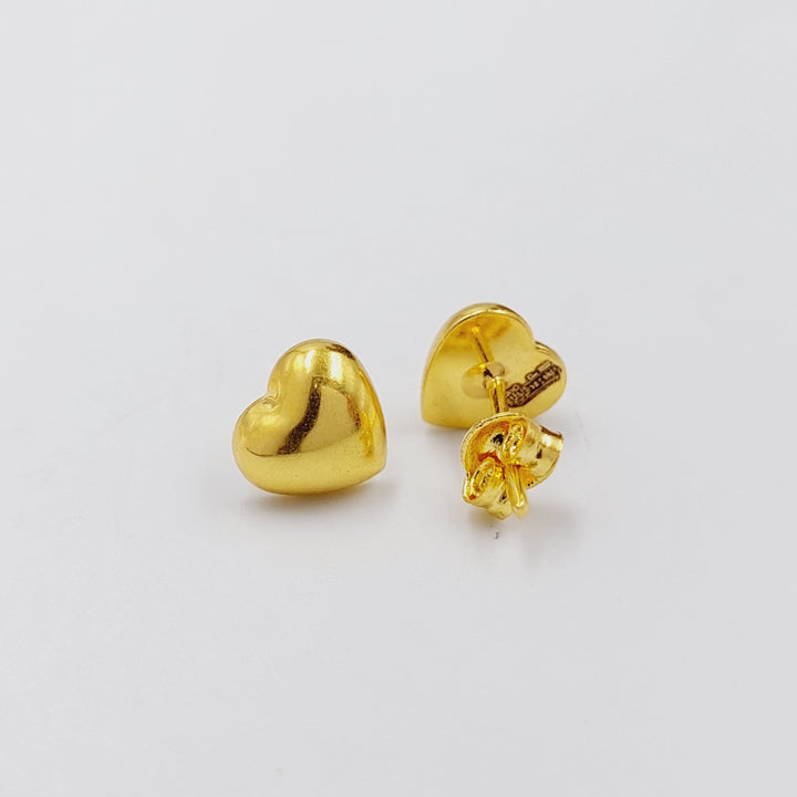 21K Gold Screw Earrings by Saeed Jewelry - Image 1