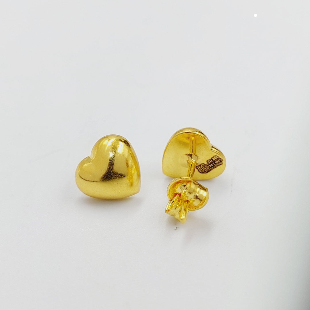 21K Gold Screw Earrings by Saeed Jewelry - Image 1