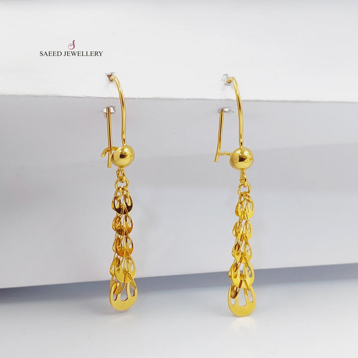 21K Gold Shankle Earrings by Saeed Jewelry - Image 4