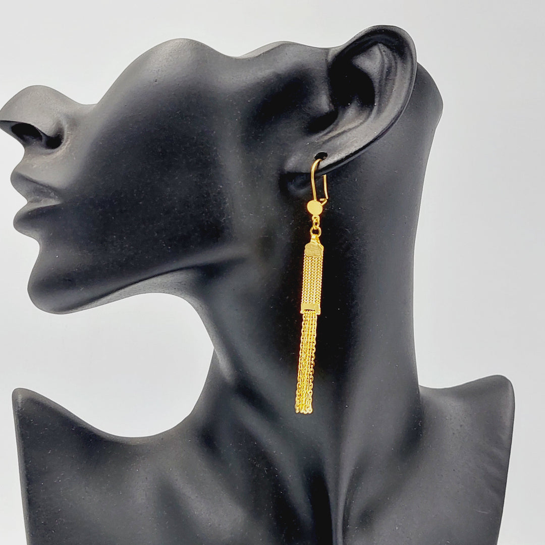 21K Gold Shankle Earrings by Saeed Jewelry - Image 2