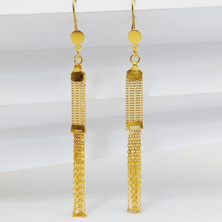 21K Gold Shankle Earrings by Saeed Jewelry - Image 3