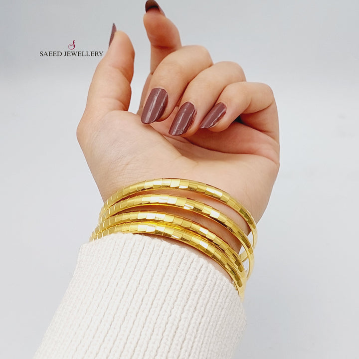 21K Gold Snake Bangle by Saeed Jewelry - Image 3