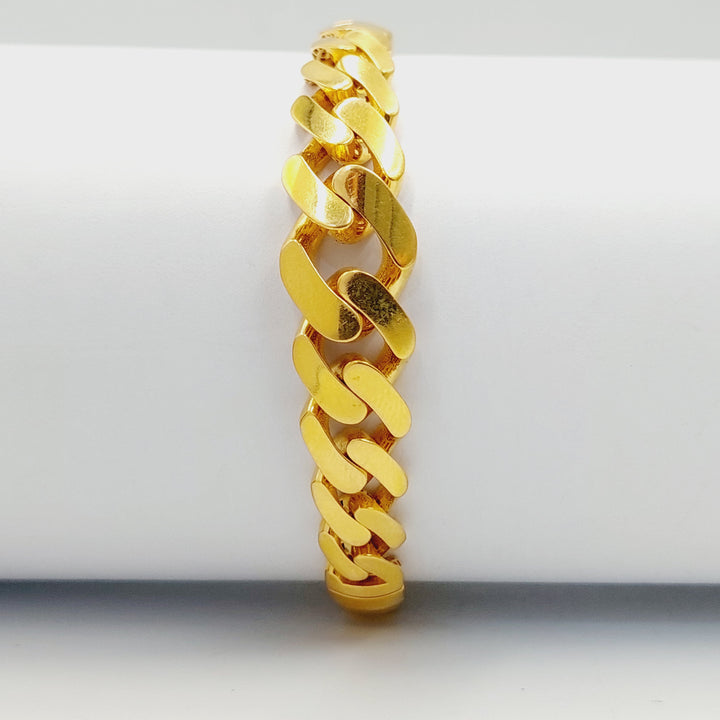 21K Gold Snake Cuban Links Bracelet by Saeed Jewelry - Image 1