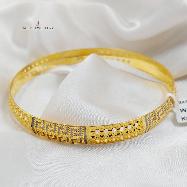 Solid Virna Bangle  Made Of 21K Yellow Gold by Saeed Jewelry-30739