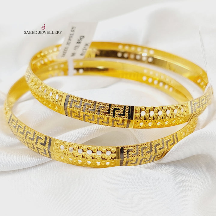 Solid Virna Bangle  Made Of 21K Yellow Gold by Saeed Jewelry-30739