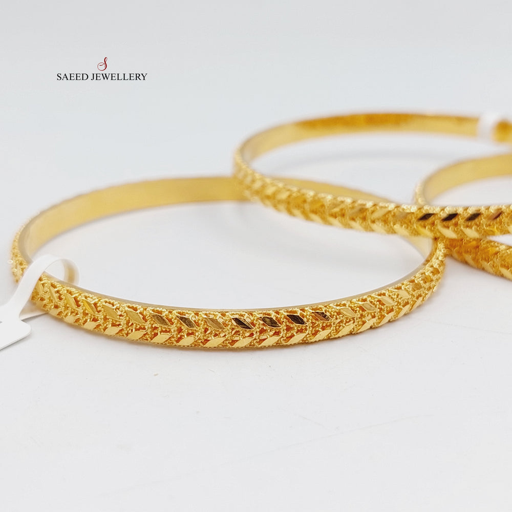 21K Gold Spike Bangle by Saeed Jewelry - Image 2