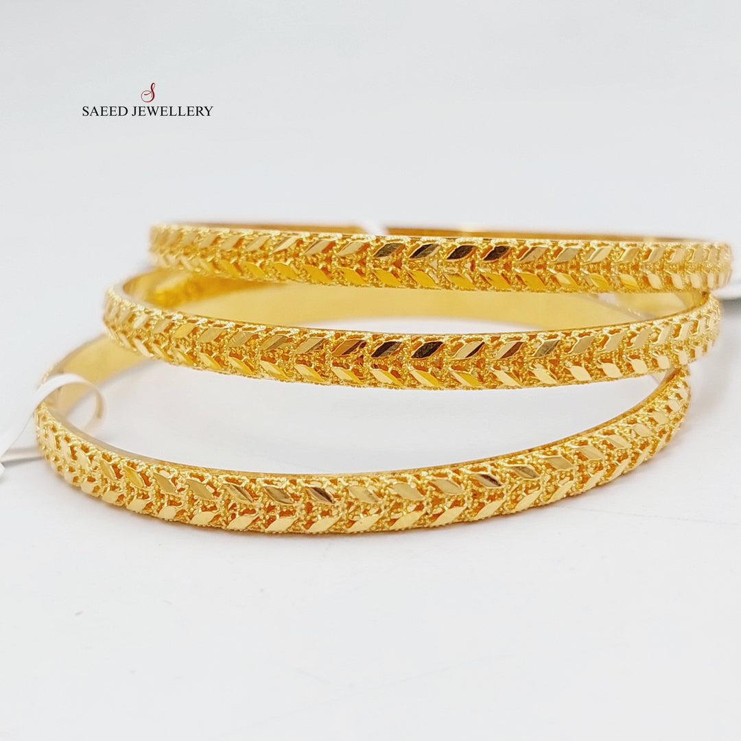 21K Gold Spike Bangle by Saeed Jewelry - Image 3