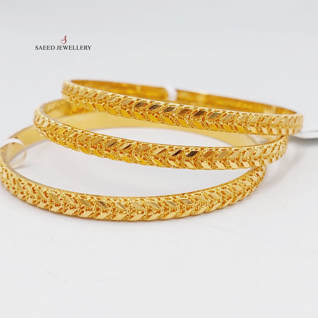 21K Gold Spike Bangle by Saeed Jewelry - Image 4